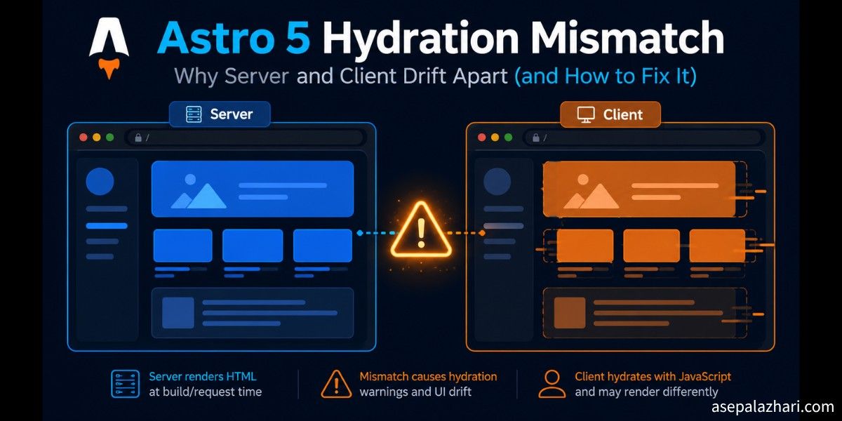 Seeing hydration mismatch warnings in your Astro 5 islands? Here is why SSR and client markup drift apart, and the fixes that actually work in production.