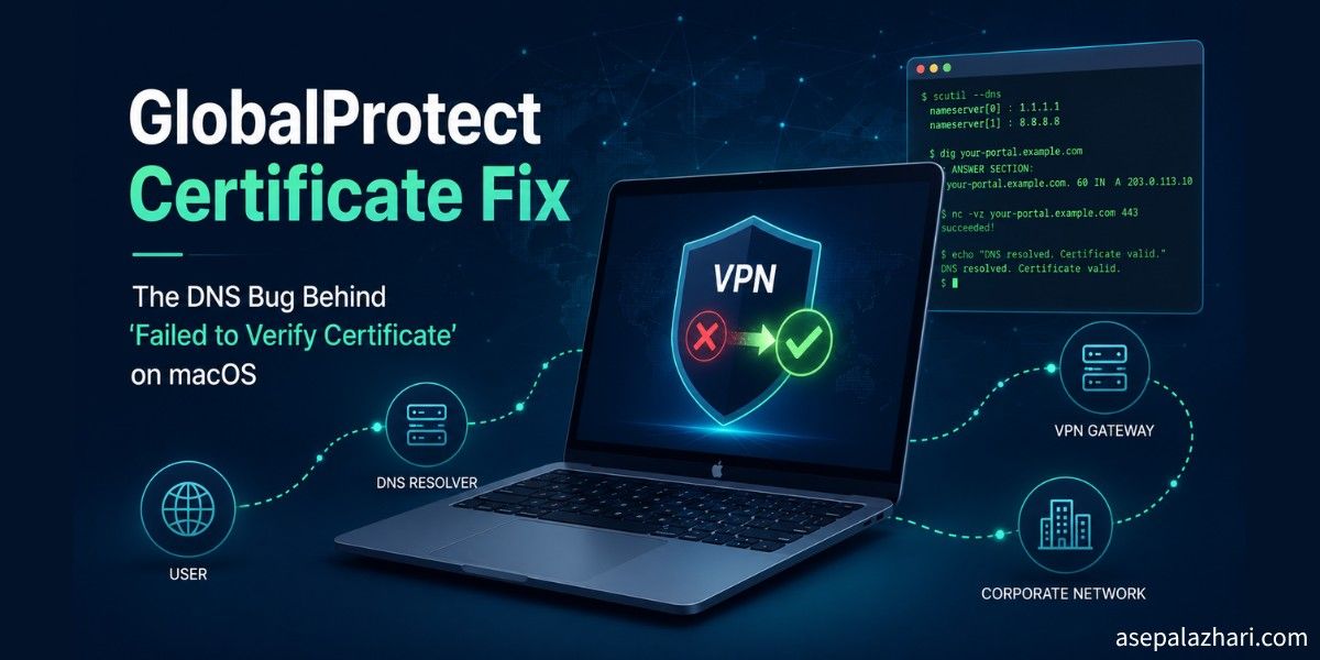 GlobalProtect throwing Failed to verify certificate on some Macs but not others, while Windows is fine? Here is the real root cause and the permanent fix.