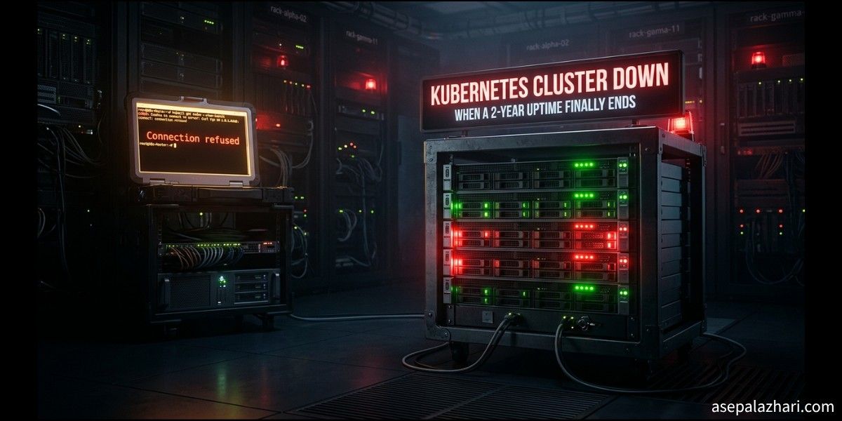 My 6-node Kubernetes cluster went dark after a master node rebooted for the first time in 1 year and 275 days. Here is the full incident timeline and the permanent fix.