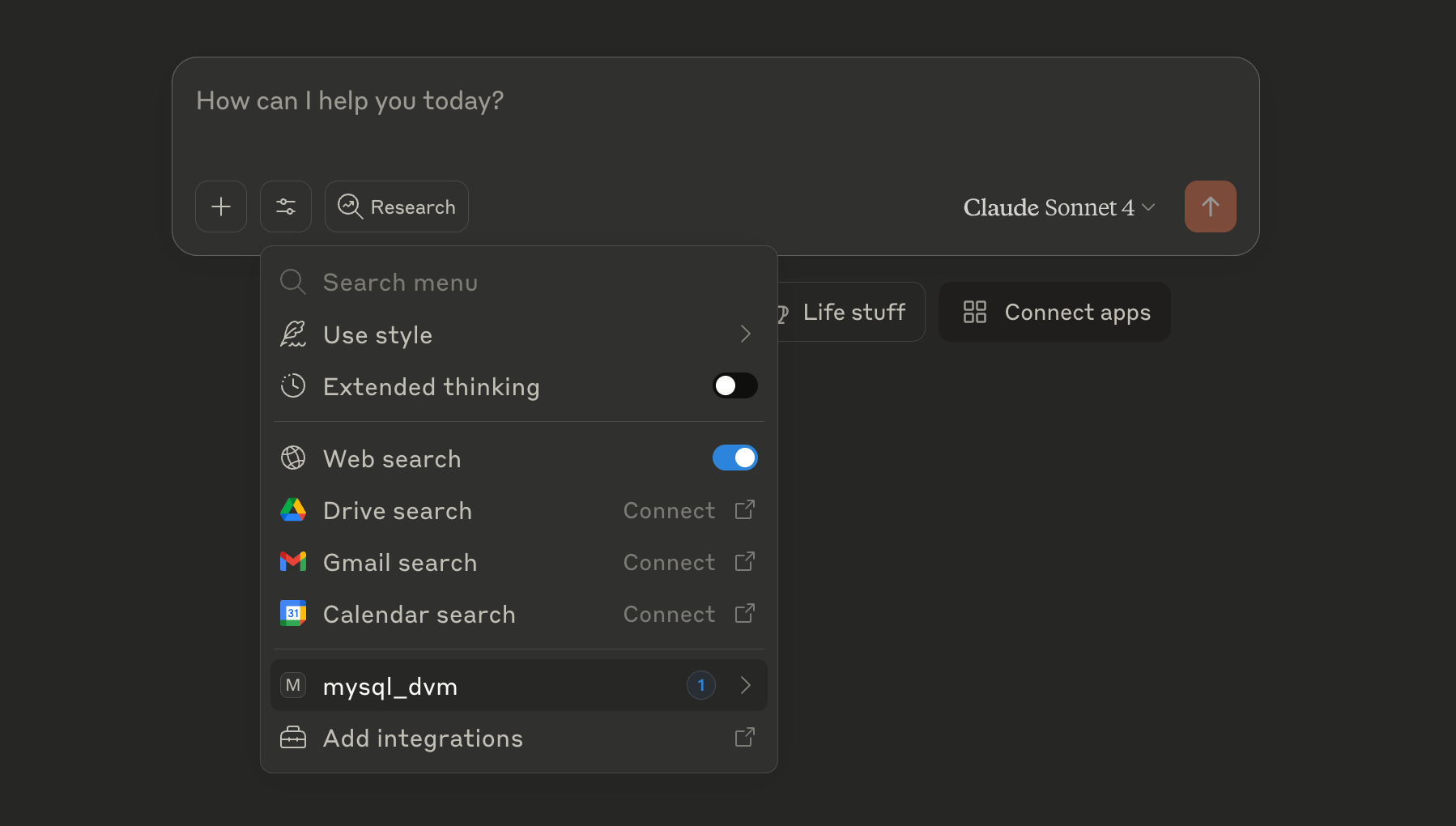 Claude Desktop MCP Server Interface