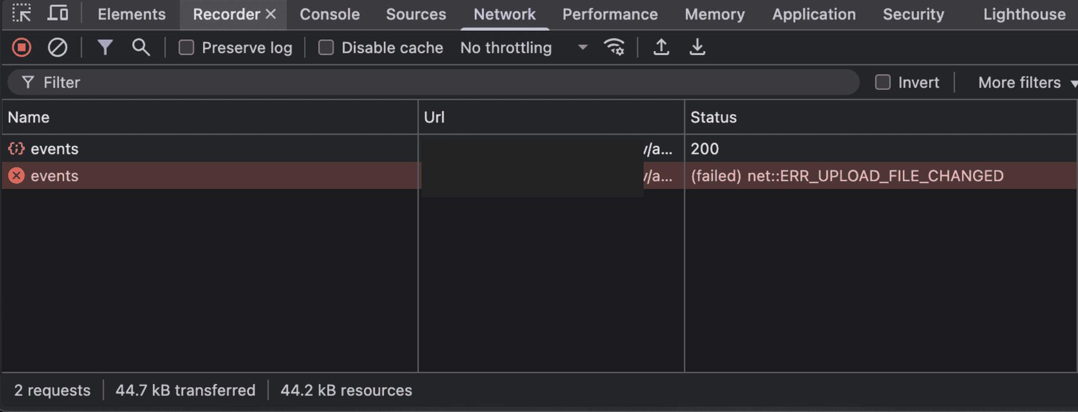 ERR_UPLOAD_FILE_CHANGED error in browser console
